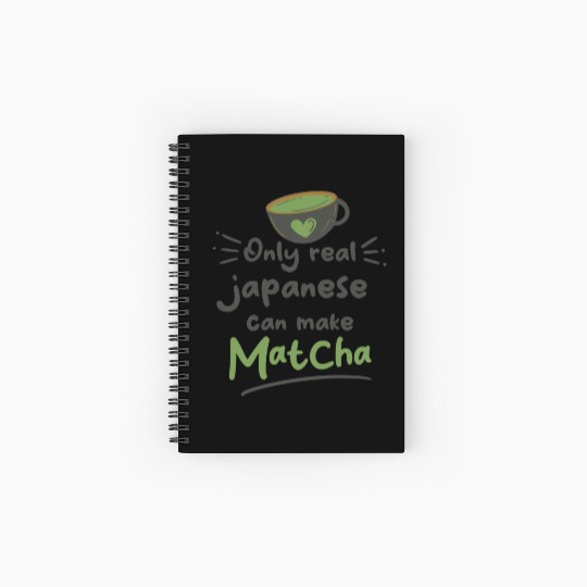 Green Tea Lover Japanese Matcha Latte Drink Matcha Spiral Notebooks   Ruled Line