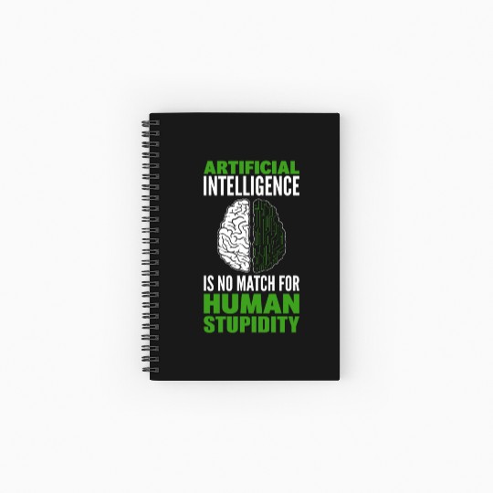 Data Robot AI Computer Science Machine Learning Spiral Notebooks   Ruled Line