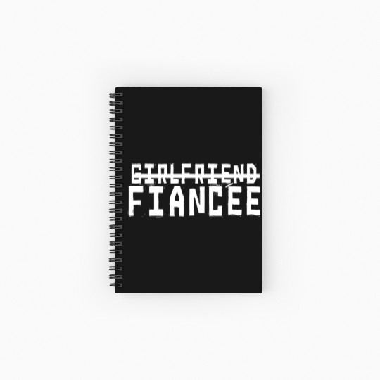 Girlfriend Fiancee Couple Engagement Engaged Spiral Notebooks   Ruled Line