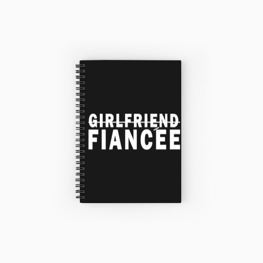 Girlfriend Fiancee Couple Engagement Engaged Spiral Notebooks   Ruled Line