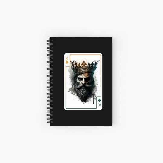 King Spades Halloween Creepy Gothic Poker Spiral Notebooks   Ruled Line
