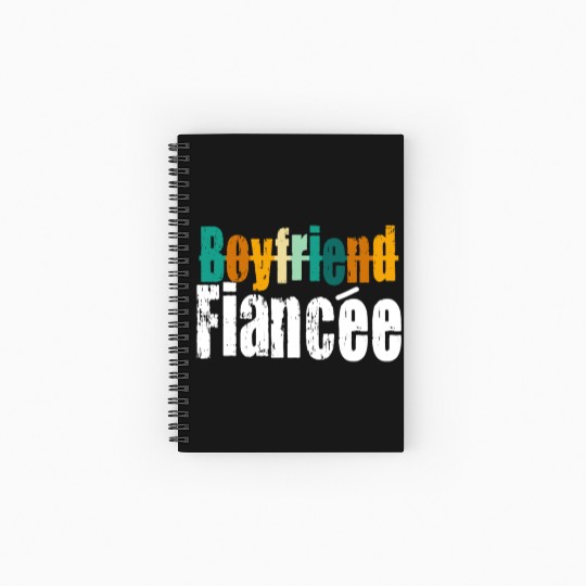 Couple Engagement Engaged Men Funny Fiancee Spiral Notebooks   Ruled Line