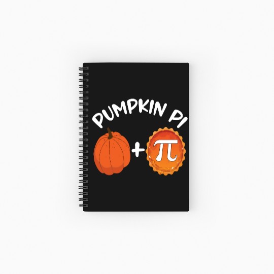 Pumpkin Pi Math Spiral Notebooks   Ruled Line Funny Halloween Thanksgiving
