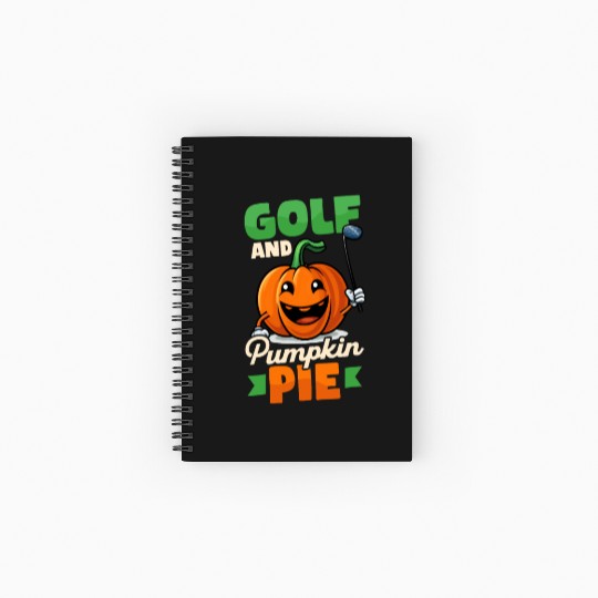 Thanksgiving Golf Golf And Pumpkin Pie Spiral Notebooks   Ruled Line