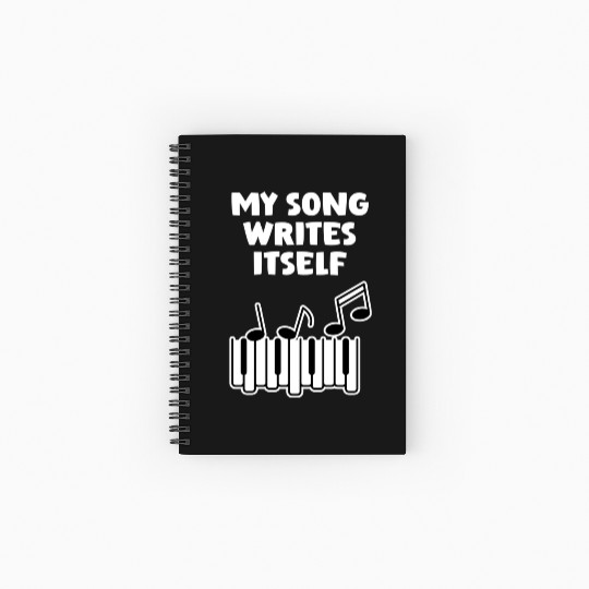 Song Writes Itself Song Writer Musicians Music Spiral Notebooks   Ruled Line