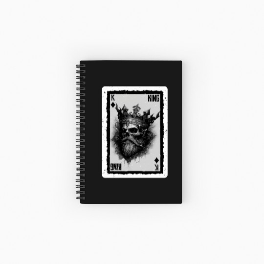 Gothic Card Game Halloween King of Clubs Spiral Notebooks   Ruled Line