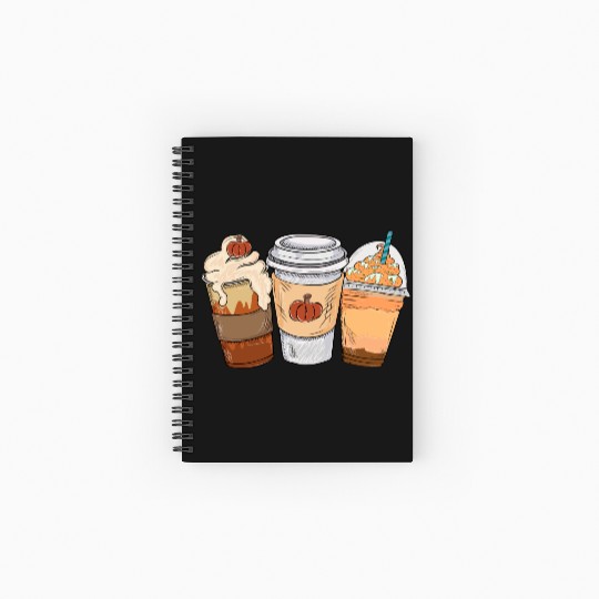 Fall Coffee Drink Thanksgiving Spiral Notebooks   Ruled Line