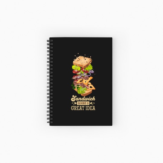 Sandwich Always A Great Idea Spiral Notebooks   Ruled Line