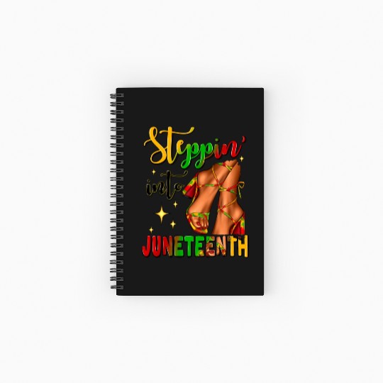 Black History juneteenth freeish Spiral Notebooks   Ruled Line
