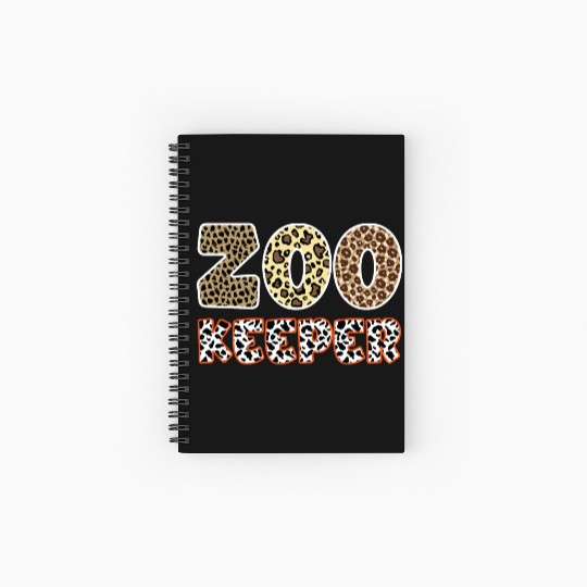 Zookeeper African Animals Zebra - Giraffe Spiral Notebooks   Ruled Line