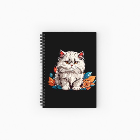 Persian Cat Spiral Notebooks   Ruled Line