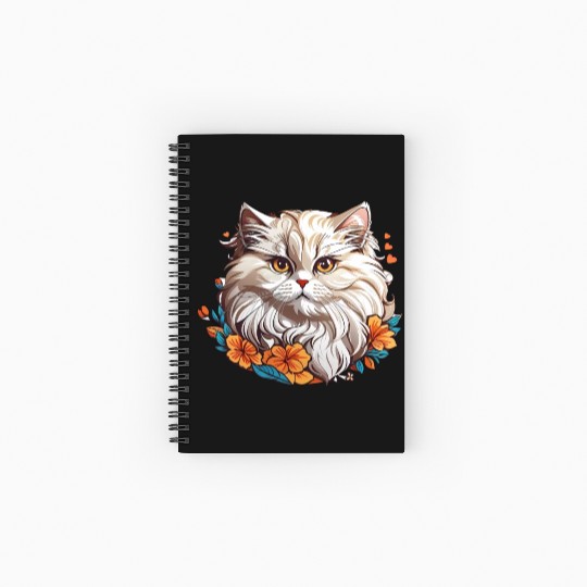 Persian Cat Spiral Notebooks   Ruled Line