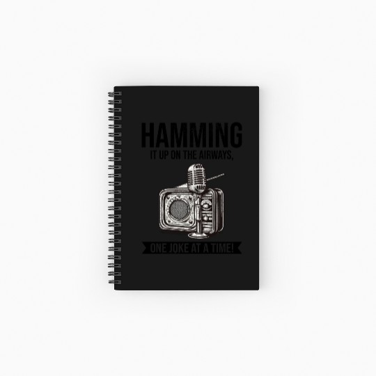 Amateur Vintage Radio Ham Operator Microphone Spiral Notebooks   Ruled Line