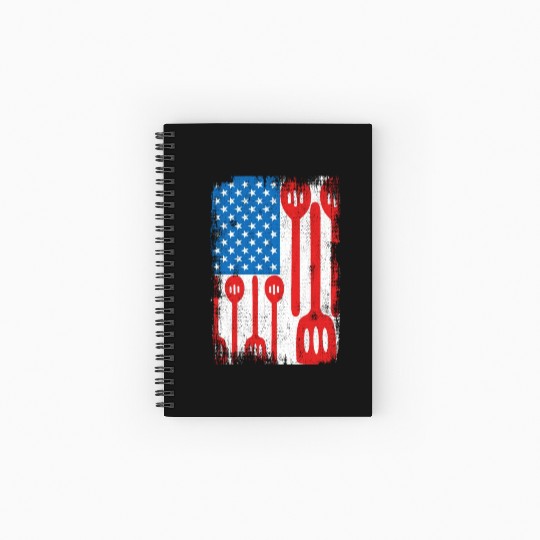 US Patriotic Cook Spiral Notebooks   Ruled Line