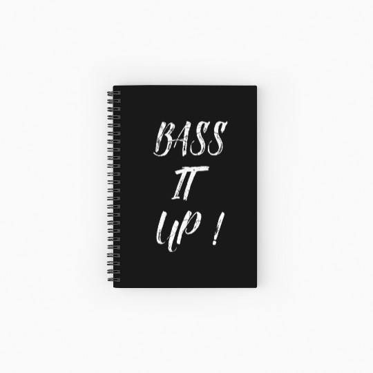 Bass It Up Music Design Spiral Notebooks   Ruled Line