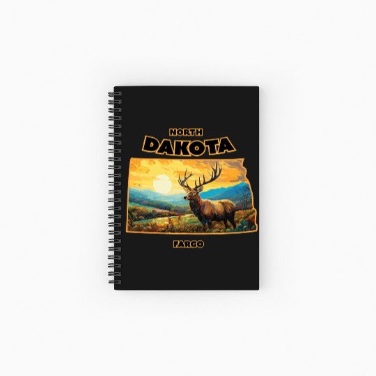 North Dakota - Elk Spiral Notebooks   Ruled Line