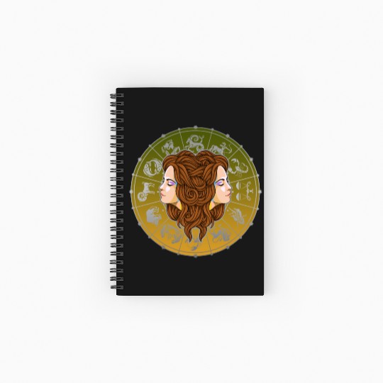 Gemini Zodiac star sign horoscope Astrology Spiral Notebooks   Ruled Line