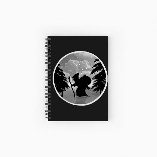 Knecht Ruprecht in paper cut style Christmas Spiral Notebooks   Ruled Line