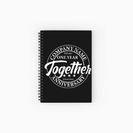 Company 20th Year Anniversary Spiral Notebooks   Ruled Line Design 01