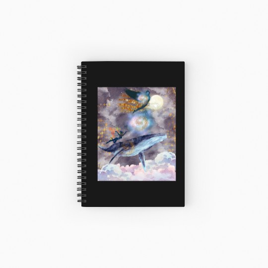 Whale's Celestial Journey Spiral Notebooks   Ruled Line