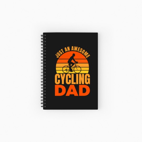 Cycling Dad Spiral Notebooks   Ruled Line