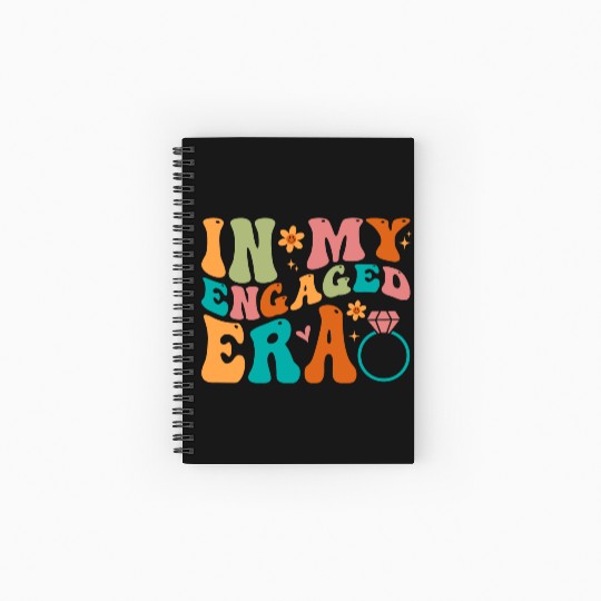 In My Engaged Era Fiance Engagement Future Bride M Spiral Notebooks   Ruled Line