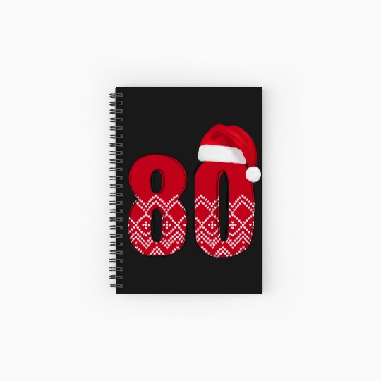 80th Birthday - Congratulations Number Eighty! Spiral Notebooks   Ruled Line
