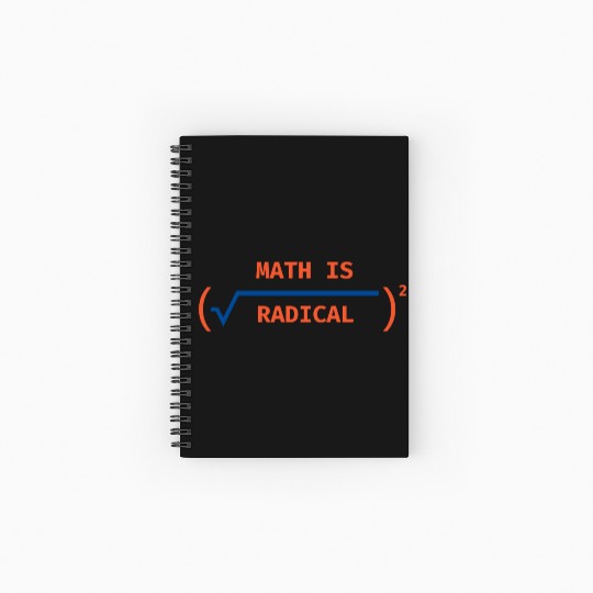 Math is Radical & Cool Spiral Notebooks   Ruled Line