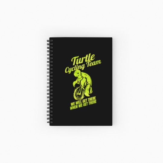 Cyclist Funny Gift Bicycle Tour Bike Turtle Spiral Notebooks   Ruled Line