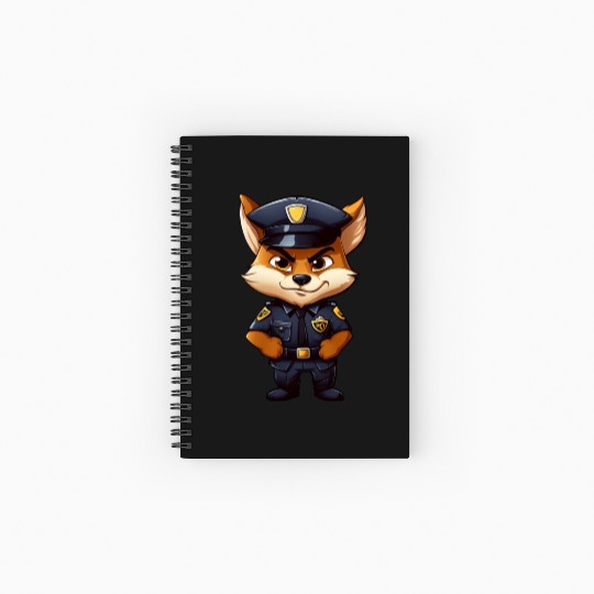Police fox Spiral Notebooks   Ruled Line
