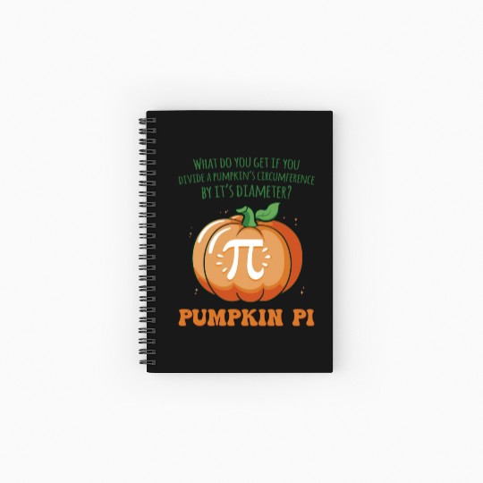Pumpkin Pie Pi Math Teacher Haloween Thanksgiving Spiral Notebooks   Ruled Line