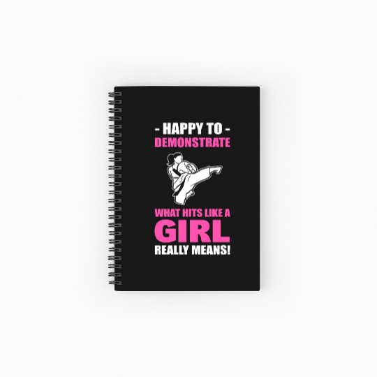 Taekwondo Girl Taekwondo Coach Spiral Notebooks   Ruled Line