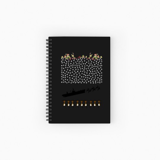 Blue Ridge class christmas reindeer jumper Spiral Notebooks   Ruled Line