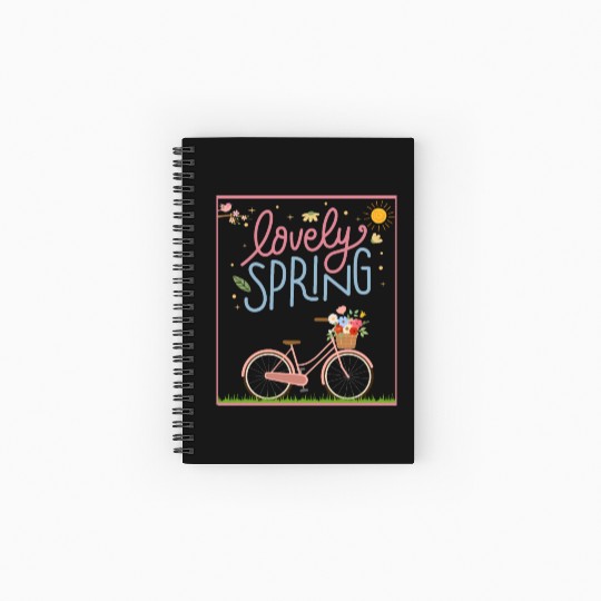 It's Spring, Spring, Easter, Flower, Hello Spring Spiral Notebooks   Ruled Line