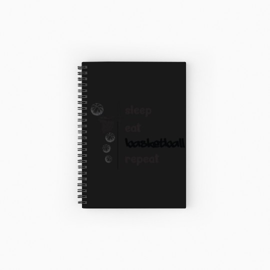 Basketball Coach Sleep Eat Basketball Repeat Spiral Notebooks   Ruled Line