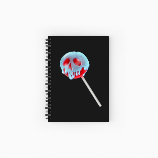 Poison Apple Halloween Candy Lollipop Spiral Notebooks   Ruled Line