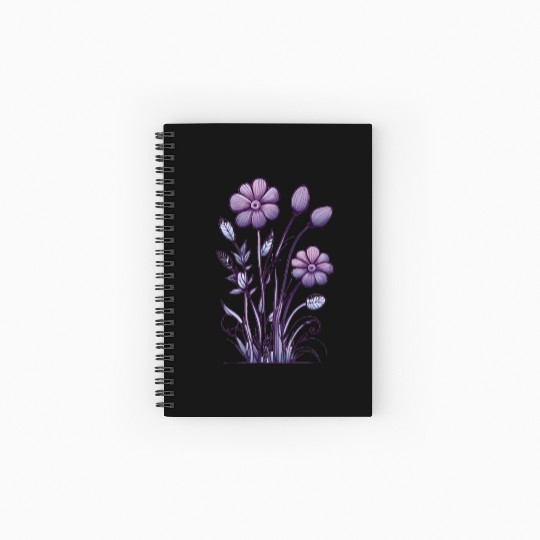 Lavender Majesty: A Tapestry of Orchids and Lilacs Spiral Notebooks   Ruled Line