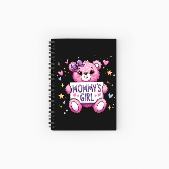 Mommy's Girl Graphic - Cuddles & Cuteness Overload Spiral Notebooks   Ruled Line