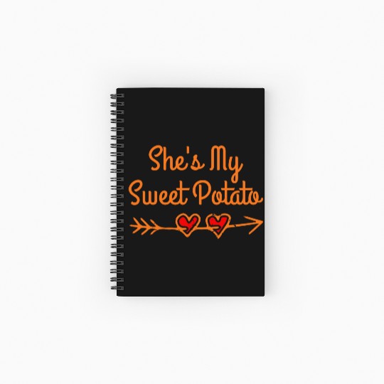 I Yam She's My Sweet Potato Thanksgiving Spiral Notebooks   Ruled Line