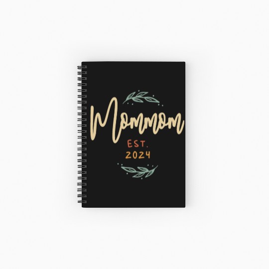 Mommom Established 2024 Funny Grandma Spiral Notebooks   Ruled Line