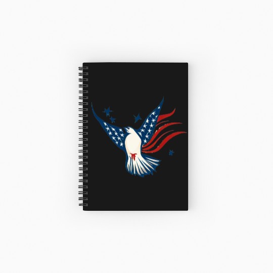 Patriotic Bird Spiral Notebooks   Ruled Line