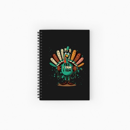 Thanksgiving Yes I Yam Funny Couple Spiral Notebooks   Ruled Line