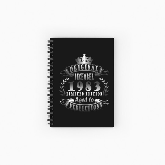 December 1983 Anniversary December 1983 December Spiral Notebooks   Ruled Line