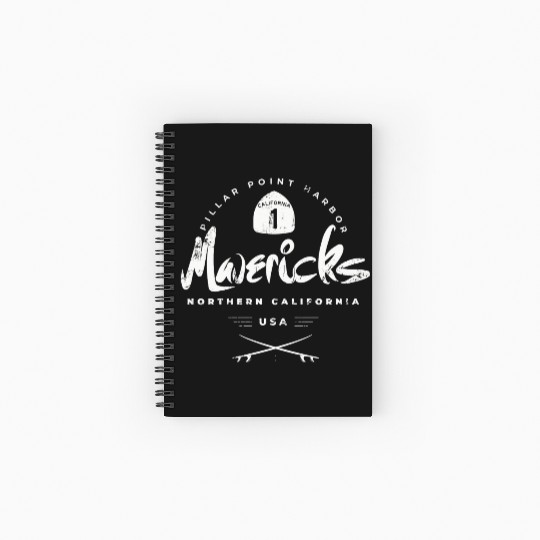 Mavericks Pillar Point California Spiral Notebooks   Ruled Line
