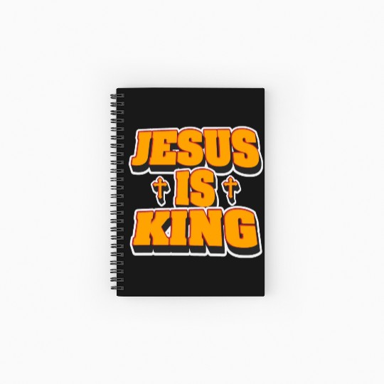 Jesus Is King Love Jesus Christian Christmas Spiral Notebooks   Ruled Line