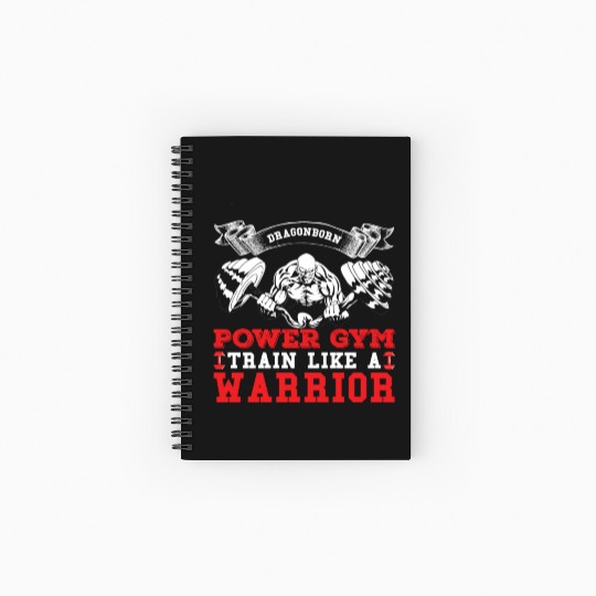 Dragonborn Power Gym Train Like A Warrior Spiral Notebooks   Ruled Line
