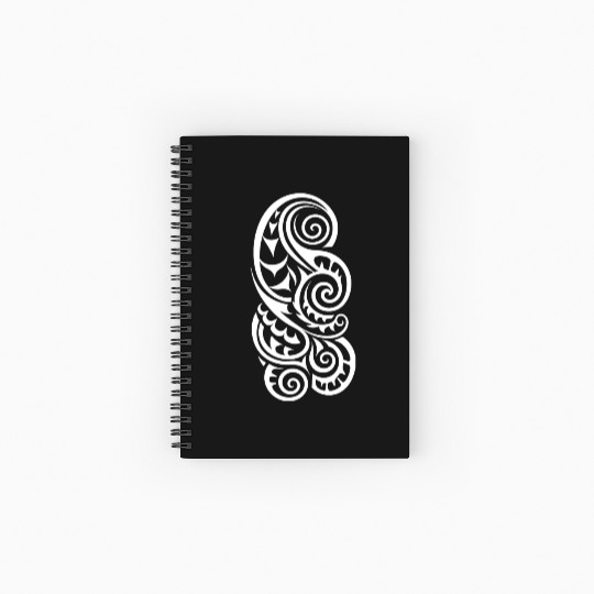 Maori Tattoo Marvels inked Traditions Spiral Notebooks   Ruled Line