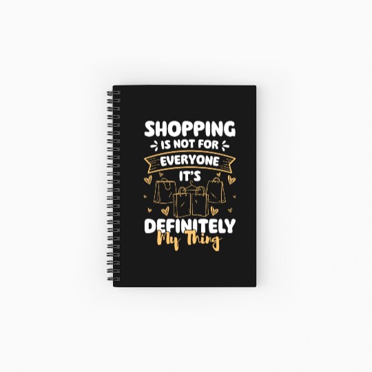 Shopping Shopaholic Fashion Spiral Notebooks   Ruled Line