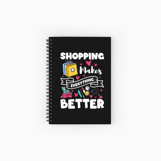 Shopping Queen Woman Clothes Money Spiral Notebooks   Ruled Line