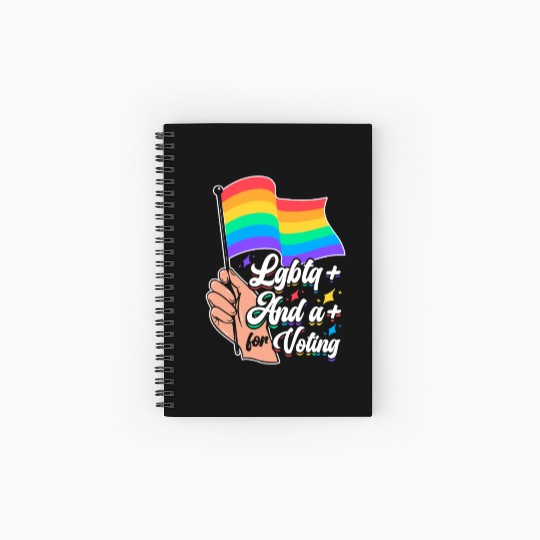 LGBTQ Voting Rainbow Flag Equality Pride Month Spiral Notebooks   Ruled Line